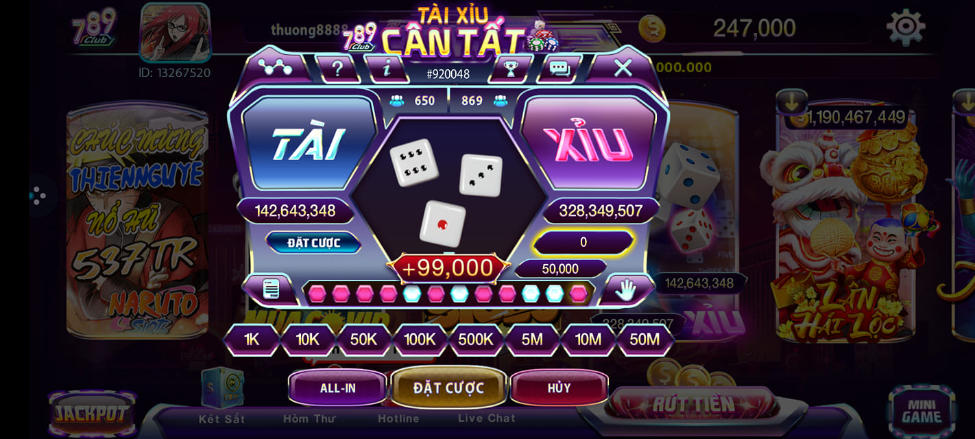 789Club Tài Xỉu game cá cược hấp dẫn, đầy kịch tính