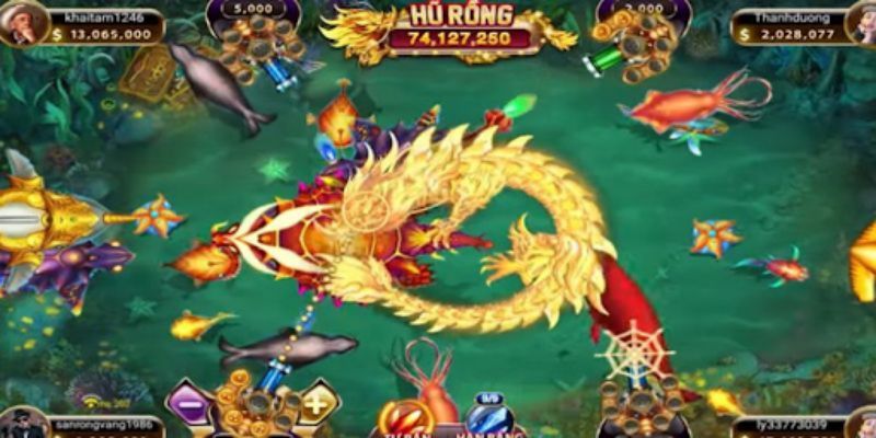 Trò chơi Bắn cá Thần Rồng với giao diện bắt mắt, ấn tượng.