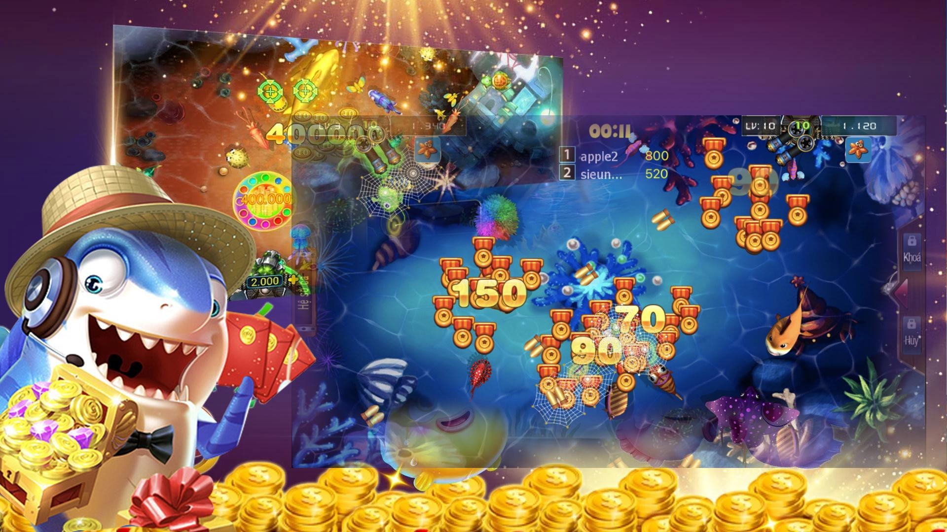 Game bắn cá miễn phí đồ họa đẹp mắt, gameplay đơn giản và nhiều tính năng thú vị